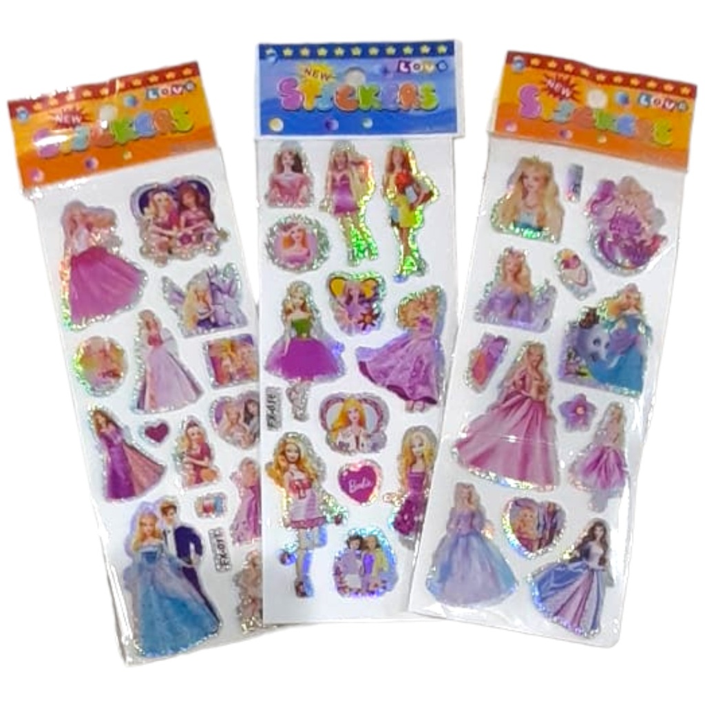 Barbie Embossed Stickers FX-016/017/018 (Assorted Design)