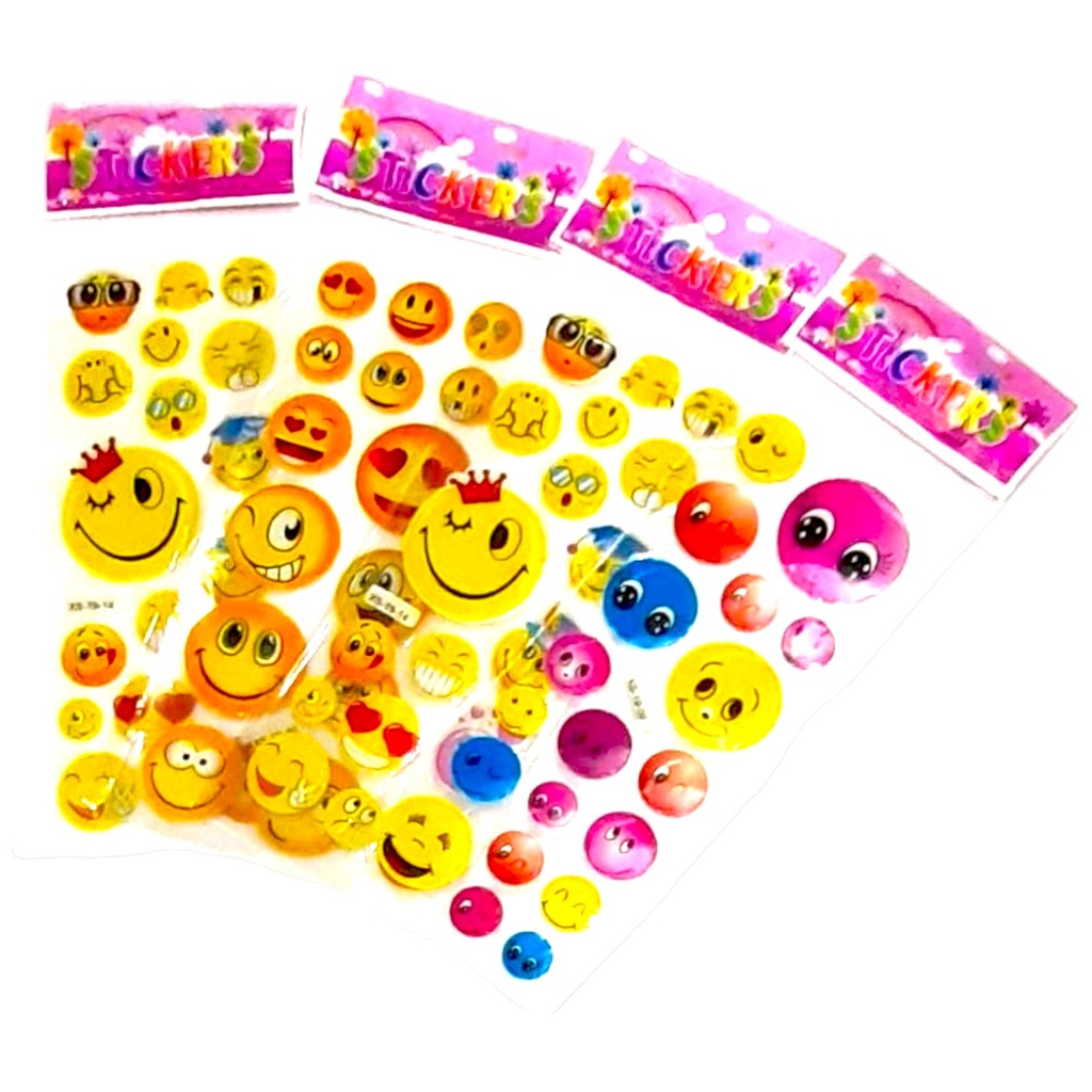 Emoji Embossed Stickers (Assorted Design)