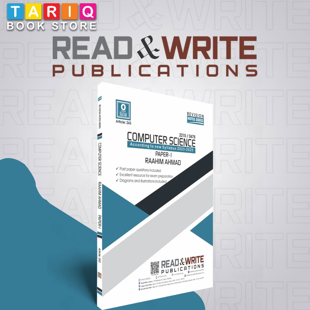 Read & Write O Level Computer Science Paper 1 Revision Notes Series By Raahim Ahmad - No. 243