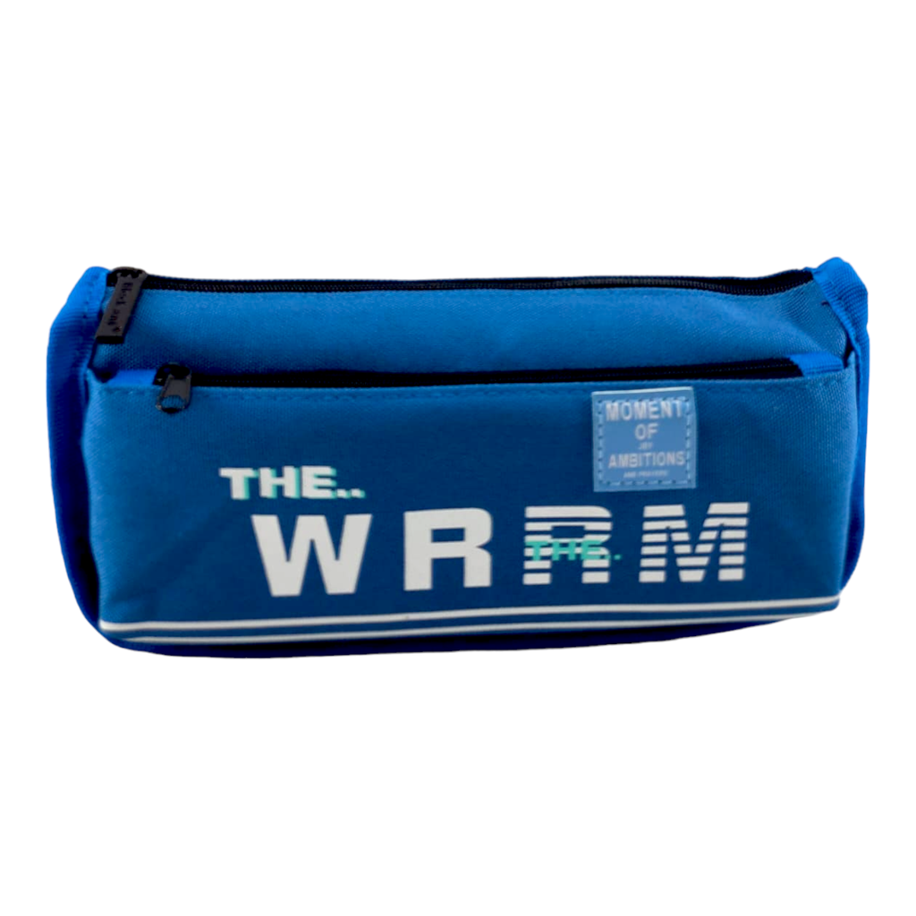 The Warm Double Zipper Pencil Pouch - No. 6601 - Aqua Blue
