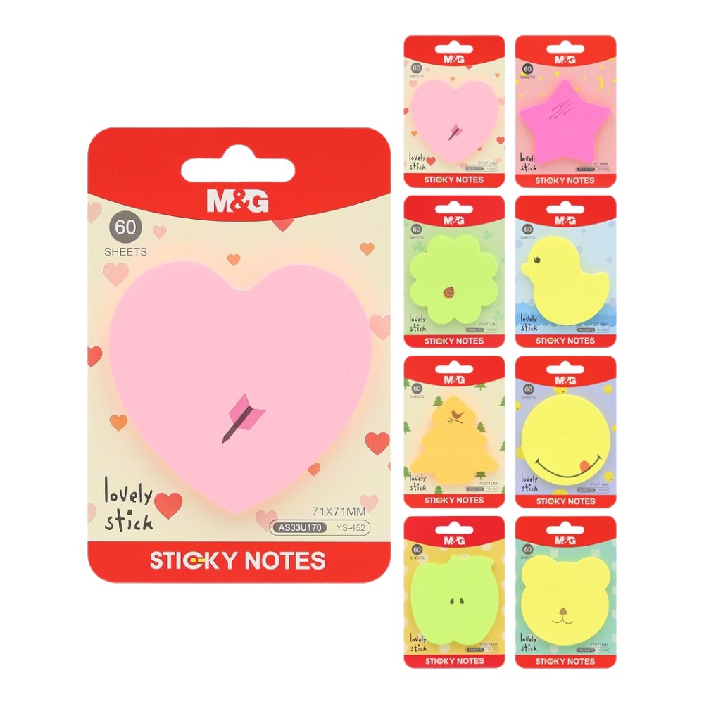 [6936965498542] M&G YS Sticky Notes Fancy Designs - 60Pcs