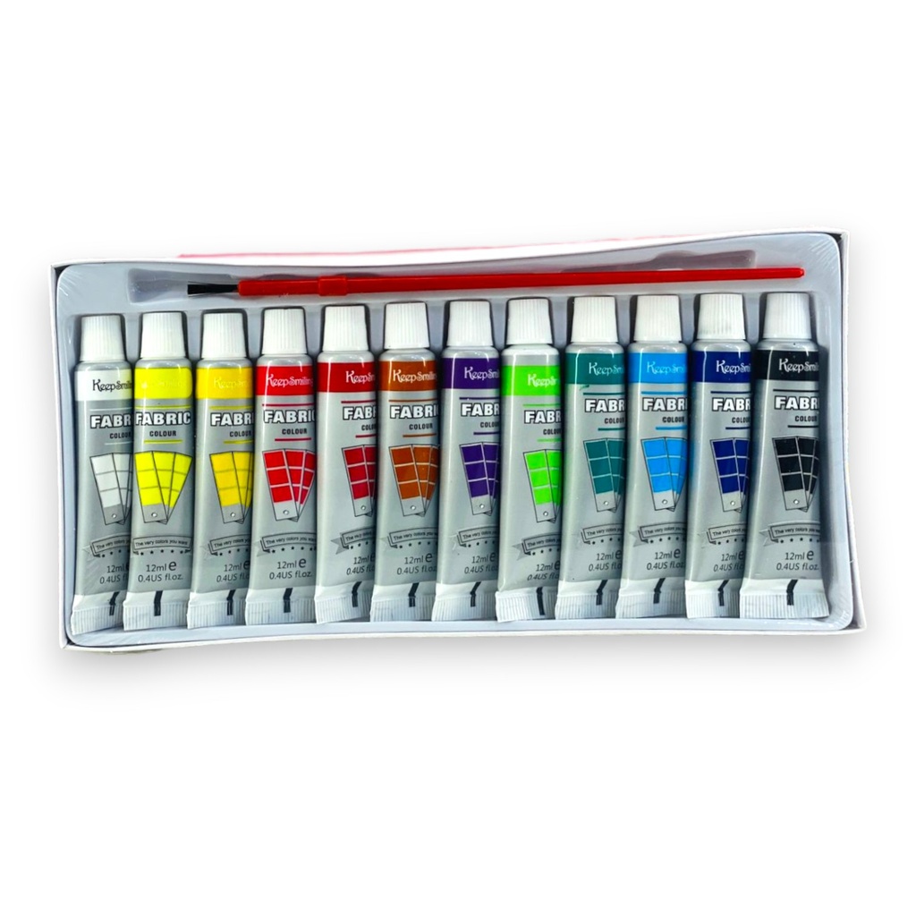 Fabric Color Tube- 6ml - Pack of 12 - No.7112F - Keep Smiling