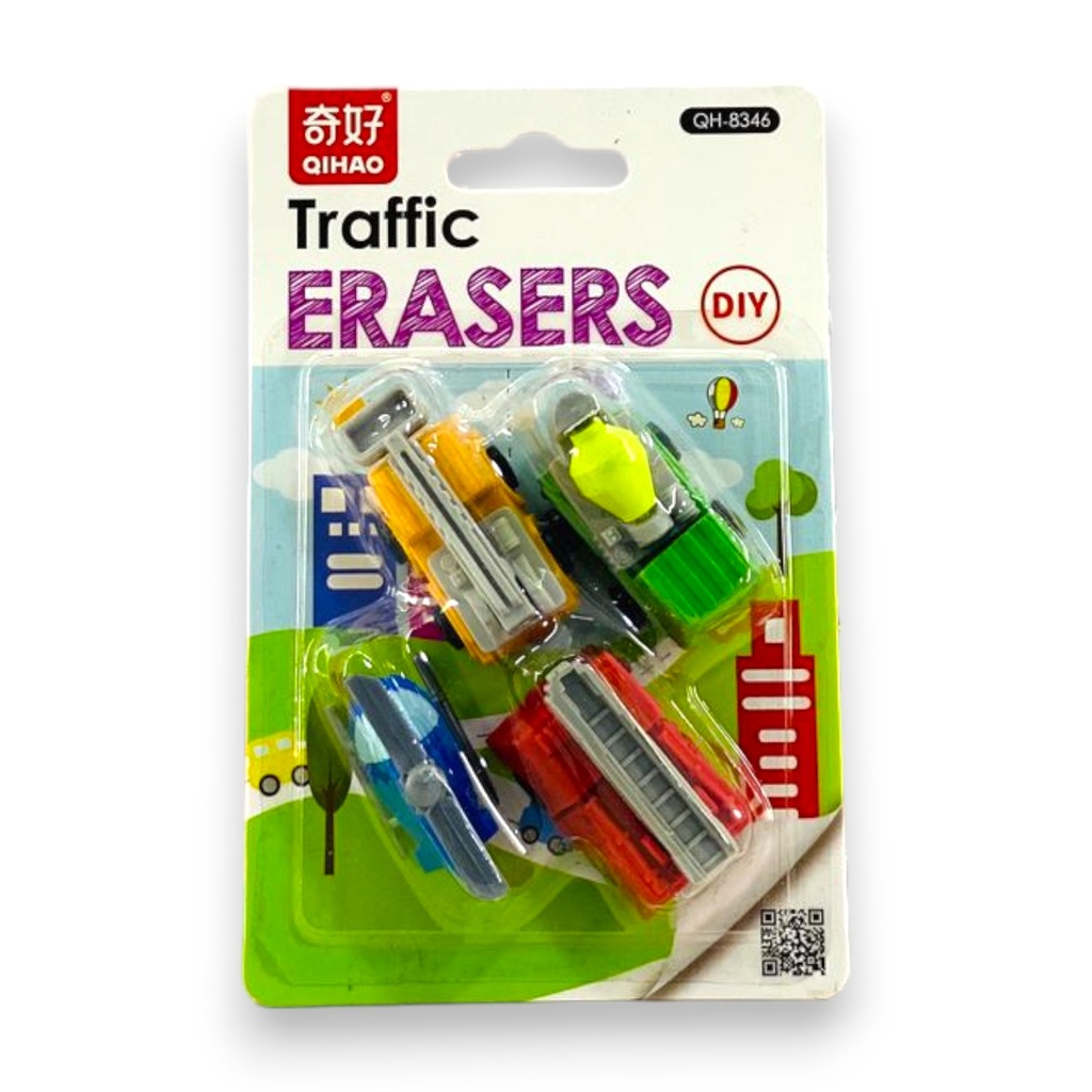 Fancy Traffic Eraser Set - No. QH-8346 - QIHAO
