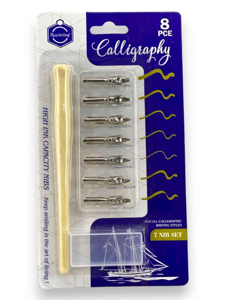 Calligraphy Set - 7 Nib Set - Keep Smiling - E0354