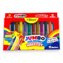 Deer Jumbo Colouring Markers - 12 Colors - 90008