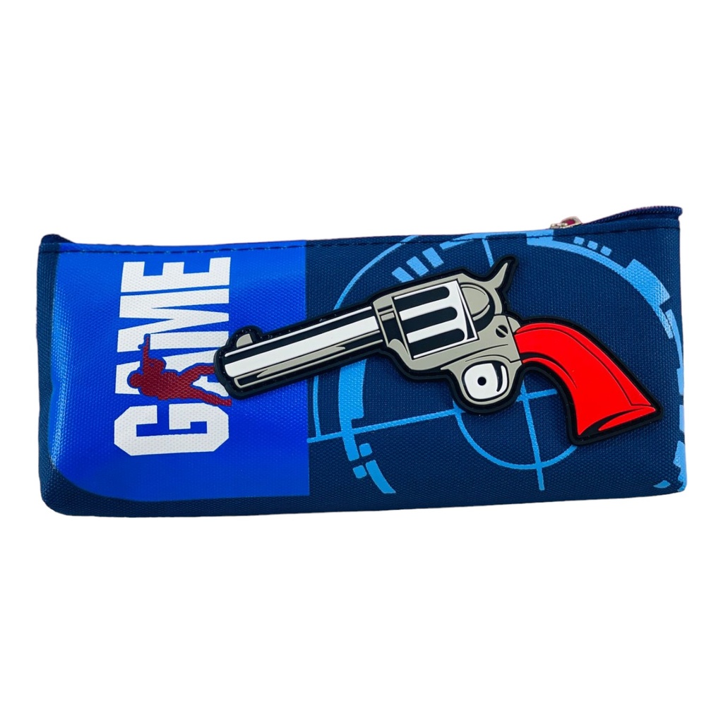 Shooting Game Pencil Pouch - No. H-173 - Dark Blue