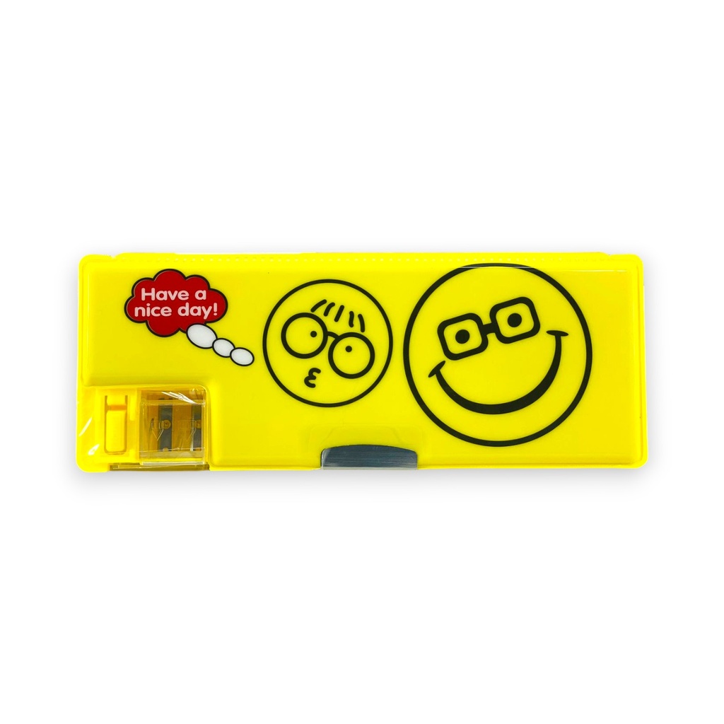 Smile Magnetic Pencil Box - No. 8800 - Yellow