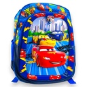 McQueen Car School Bag Embossed With Light Pre Primary School Bag - Blue