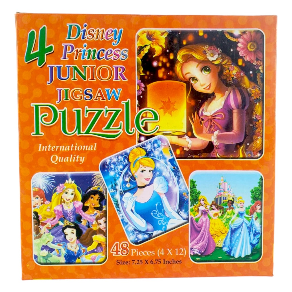 [9817646004243] 4 Junior Jigsaw Puzzle Princess - 48 Pcs - Children's
