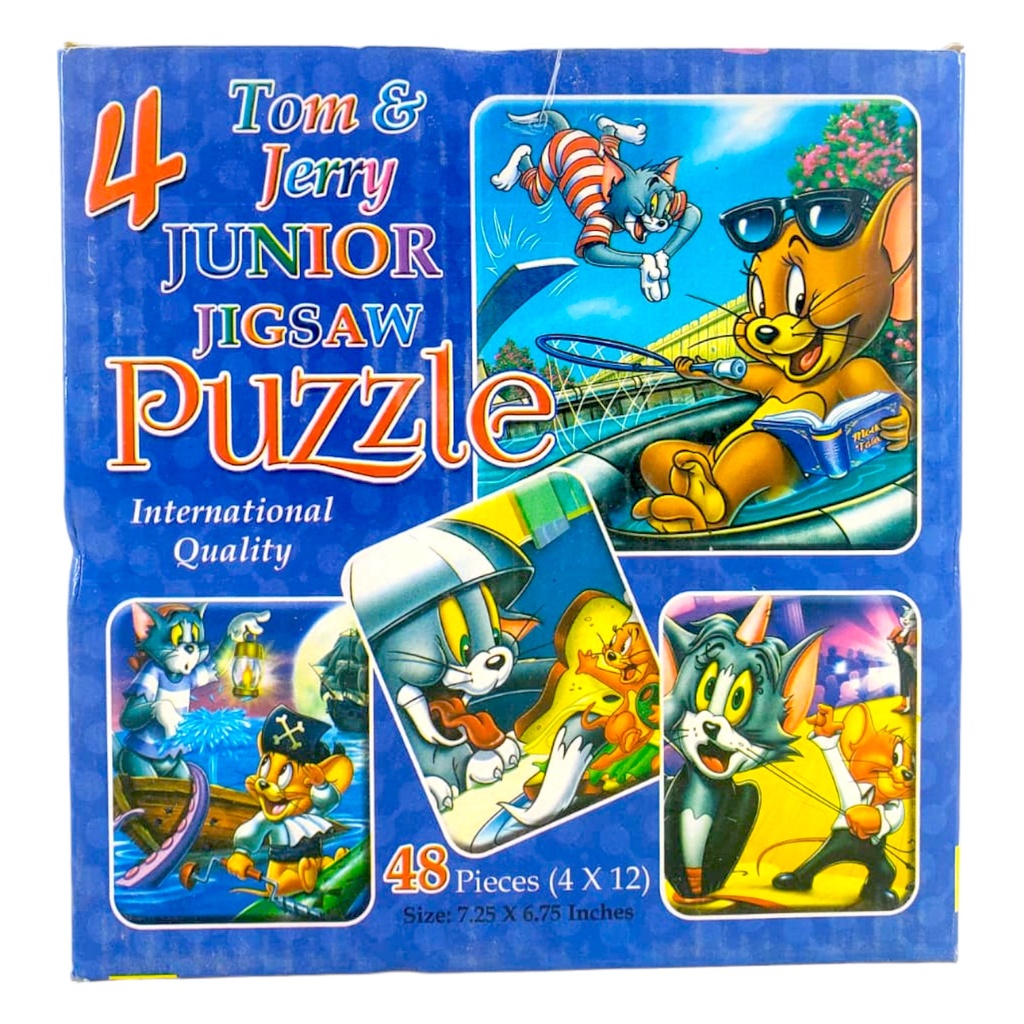 4 Junior Jigsaw Puzzle Tom & Jerry - 48 Pcs - Children's