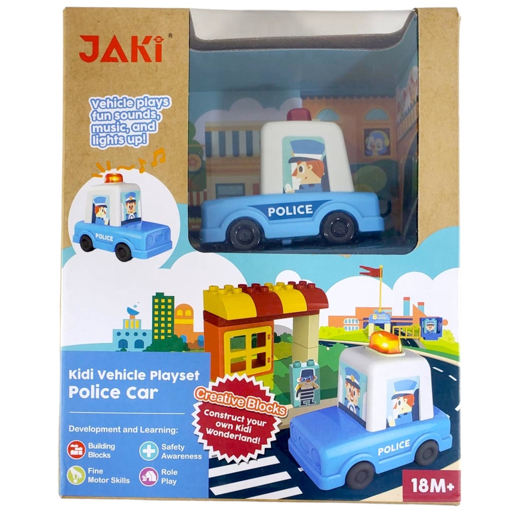 Kidi Vehicle Playset Police Car - No. KD3103-1 - Jaki
