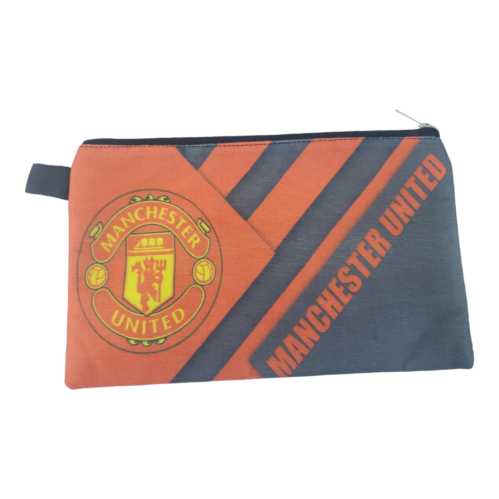 Manchester United Single Zipper Pencil Pouch - Red/Grey