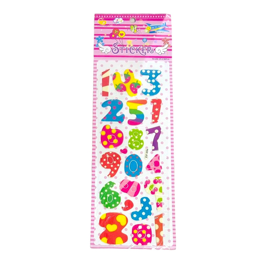 Bubbly Foam Numeric Stickers - (EF-056)