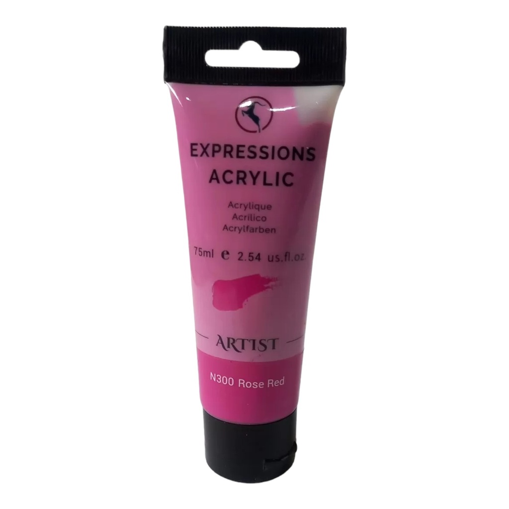 [6925754807467] Expressions Acrylic Tube 75ML - N300 - Rose Red