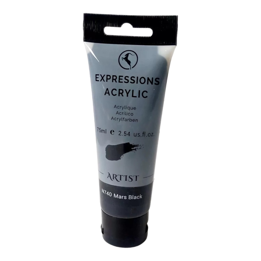 [6925754807948] Expressions Acrylic Tube 75ML - N740 - Mars Black