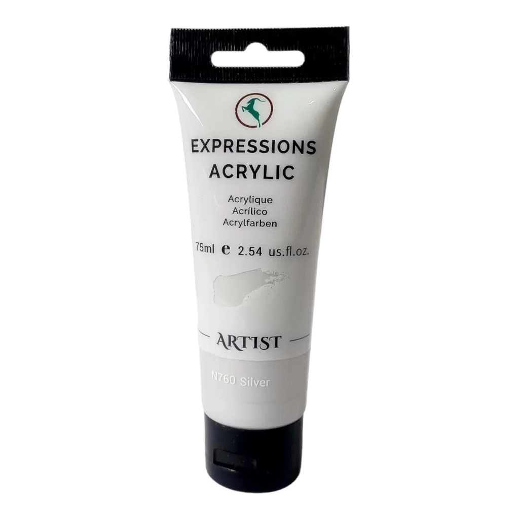 [6925754807931] Expressions Acrylic Tube 75ML - N760 - Silver