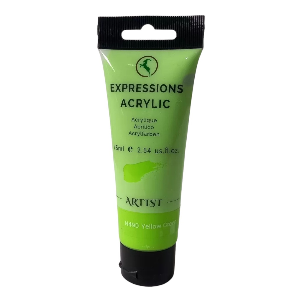 [6925754807627] Expressions Acrylic Tube 75ML - N490 - Yellow Green