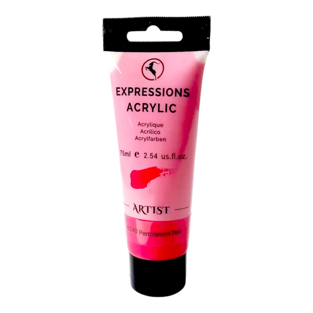 Expressions Acrylic Tube 75ML - N240 - Permanent Red