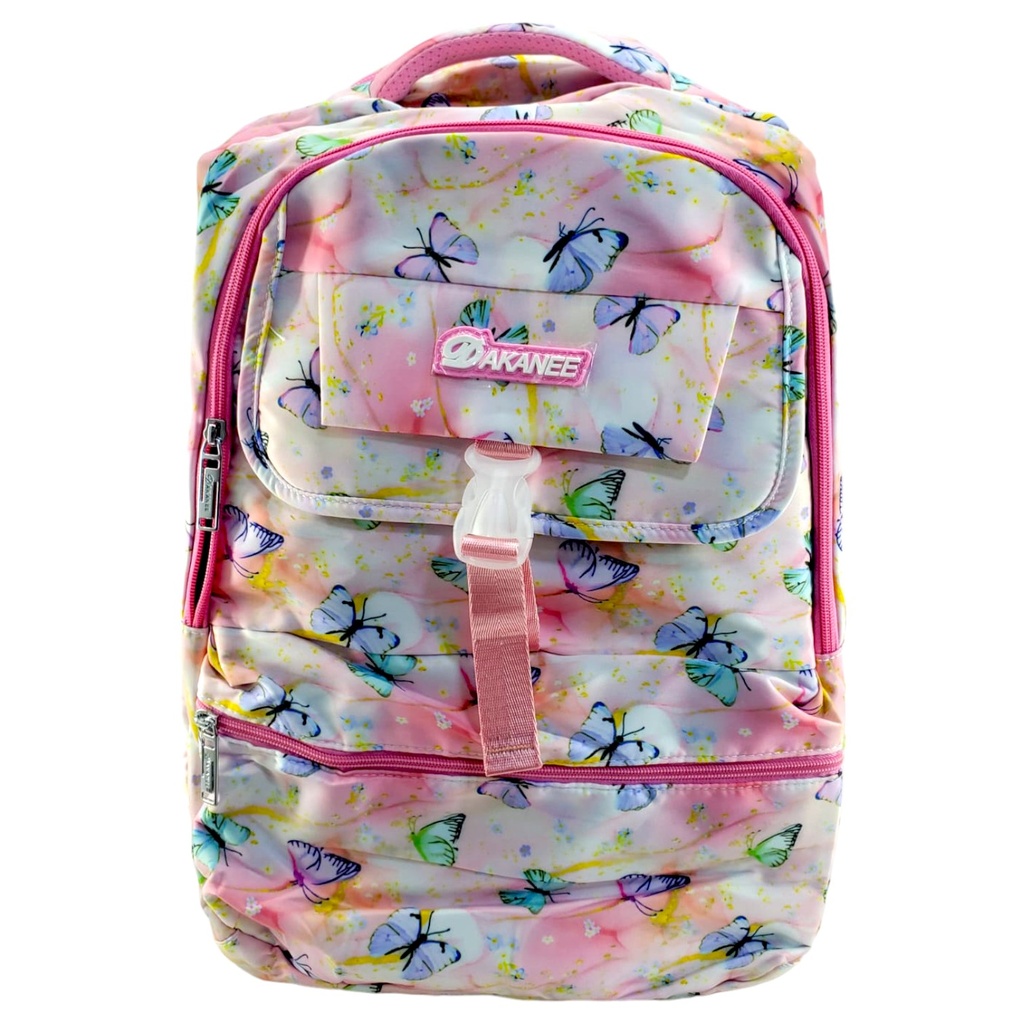 Dakanee Butterfly with Ribbon School Bag - Pink