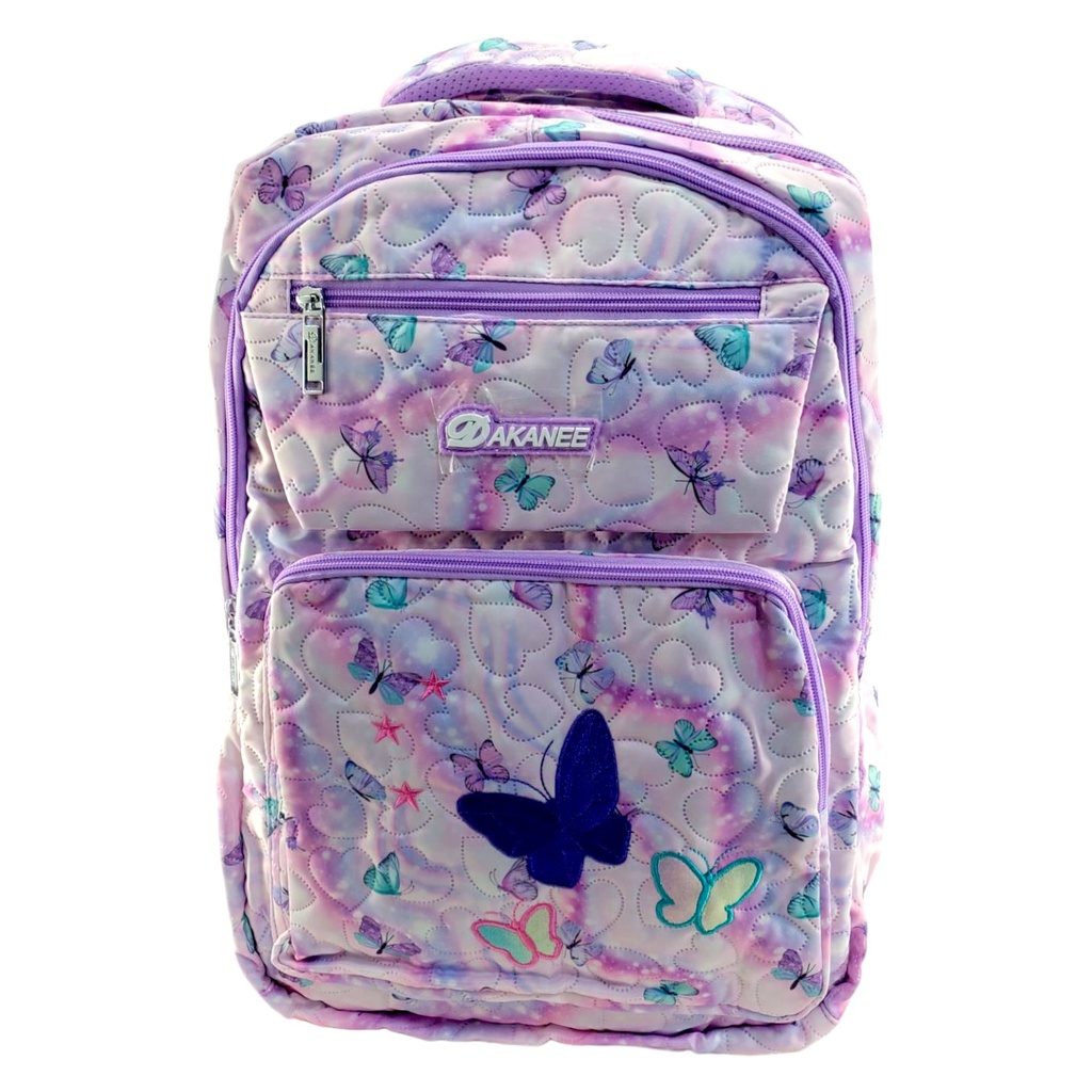 Dakanee Simple Butterfly Printed School Bag - Purple