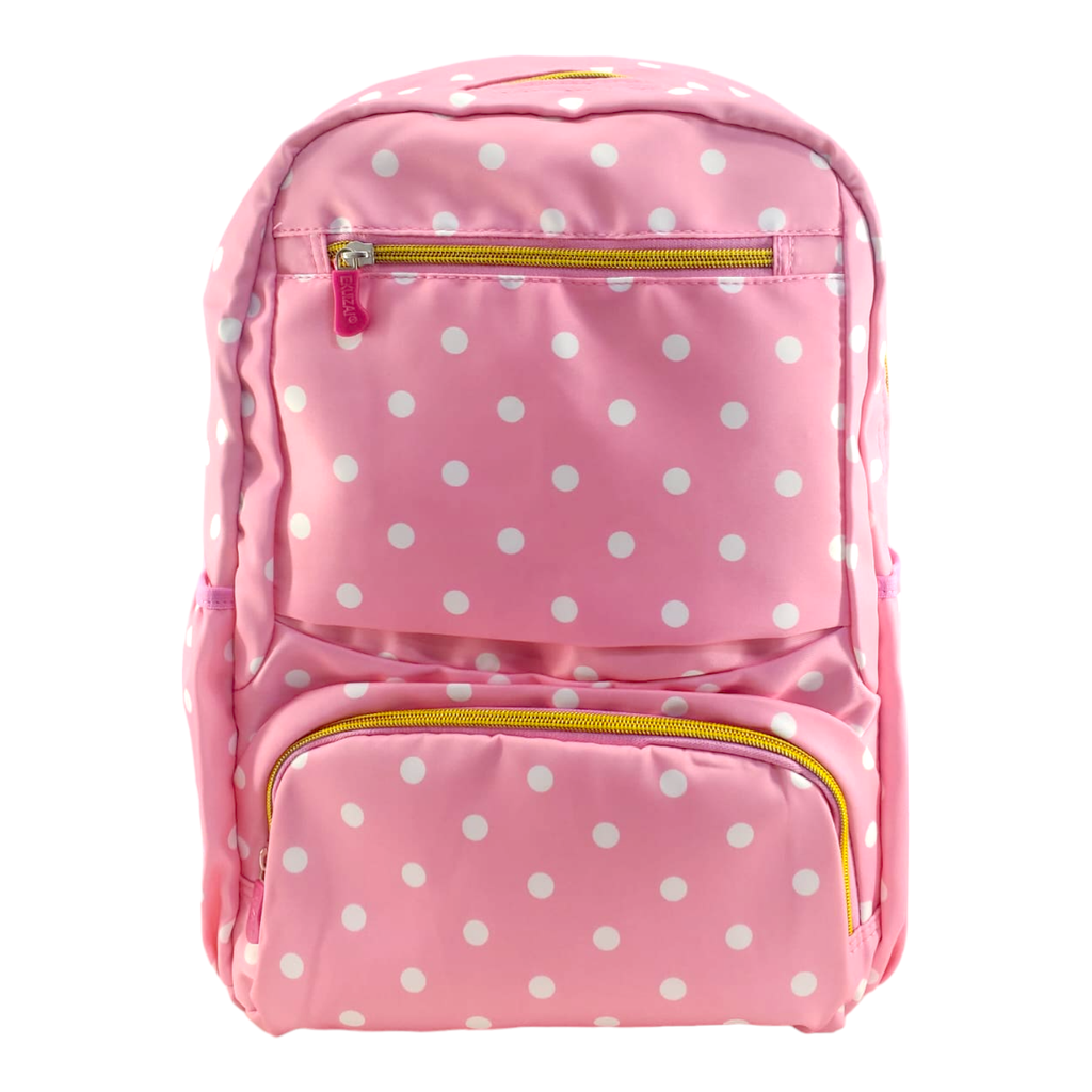 Plain Polka Dots School Bag - Pink