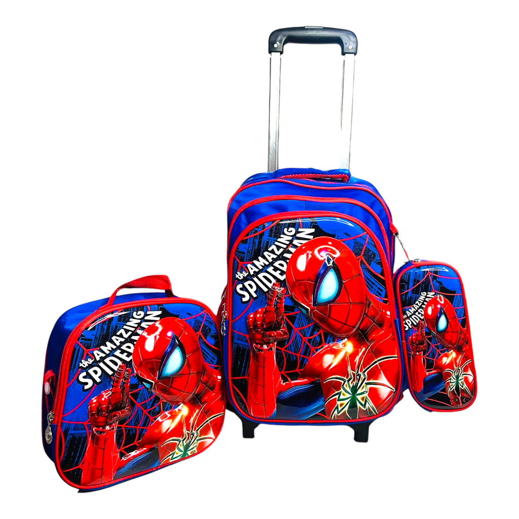 Spiderman Trolley Bag Set - No. 2579