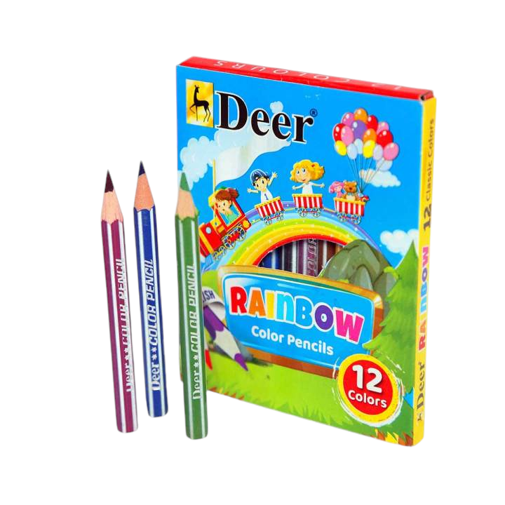 Super Sonic Colour Pencils Half Size - 12 Pcs - No. 2-12 - Deer