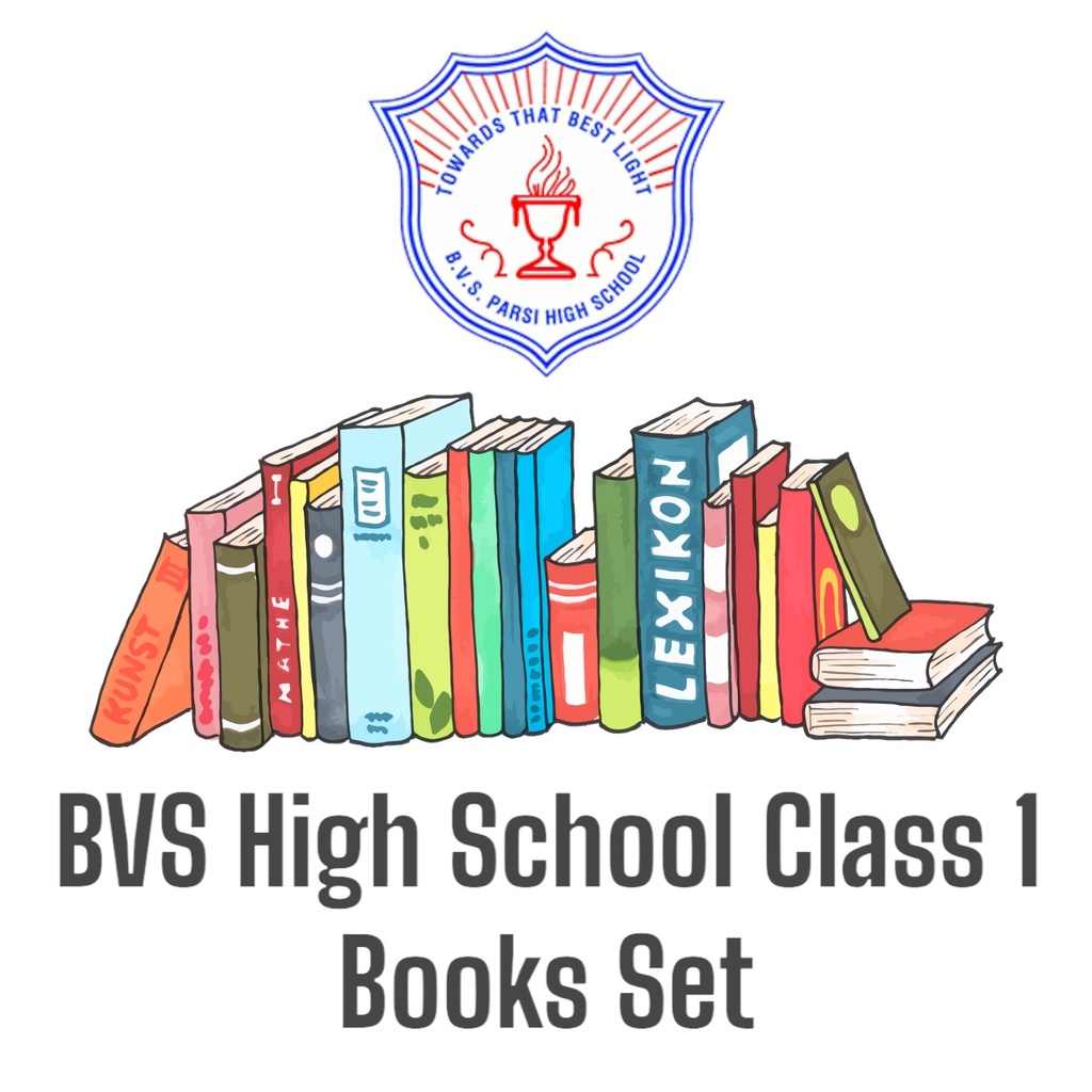 BVS High School Class 1 Books Set With Plastic Cover