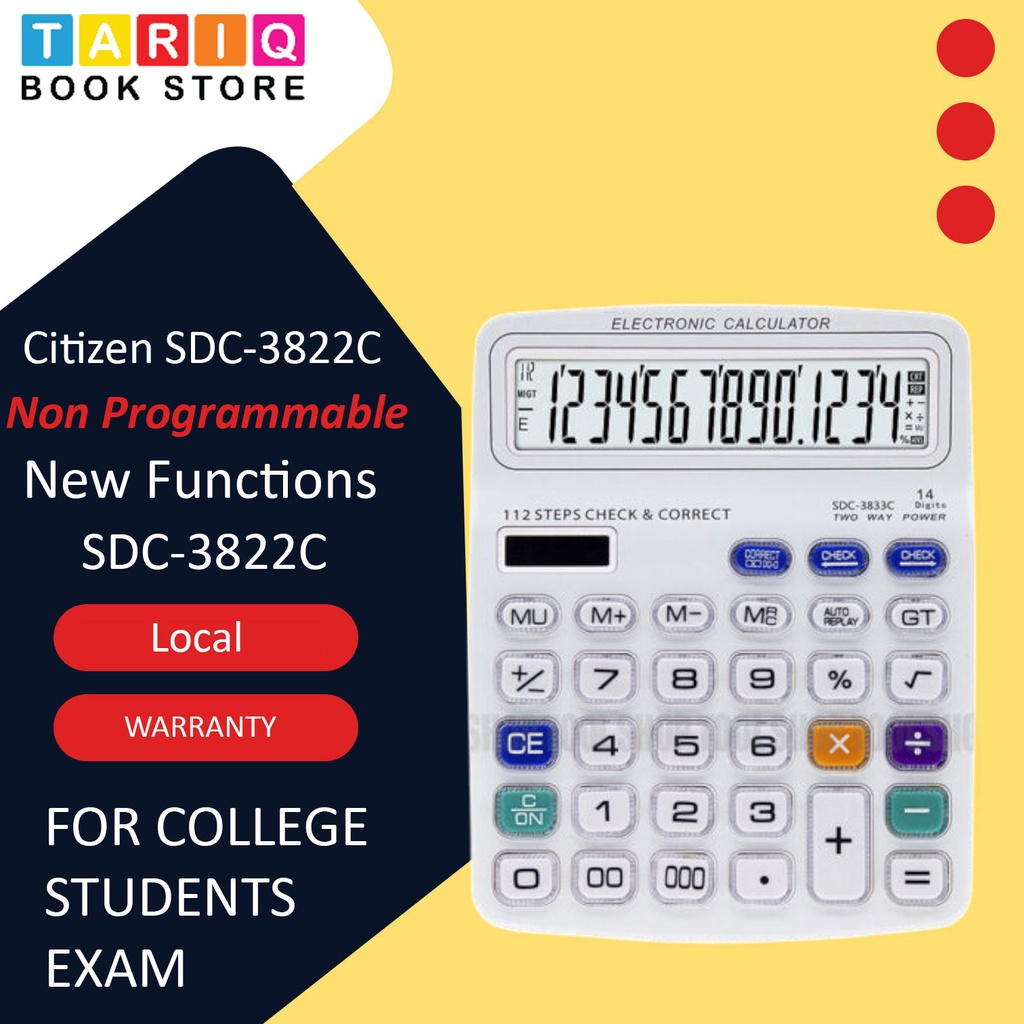 [6971050228222] Citizen Superior Calculator - SDC-3822C