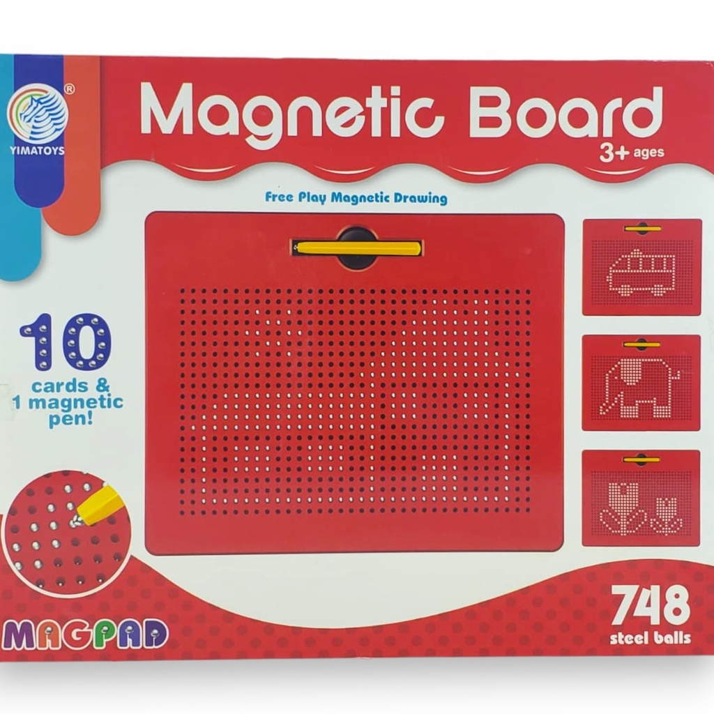 Magnetic Board Beads - Large - 10 Cards & 1 Pen - No. YM2204