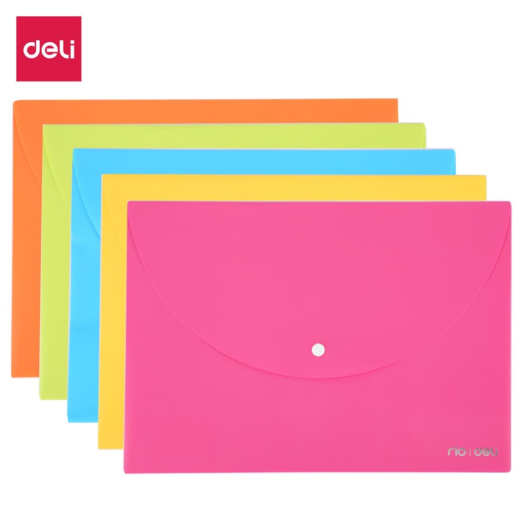 File Bag Deli A4 Size - 39640 Assorted Colors