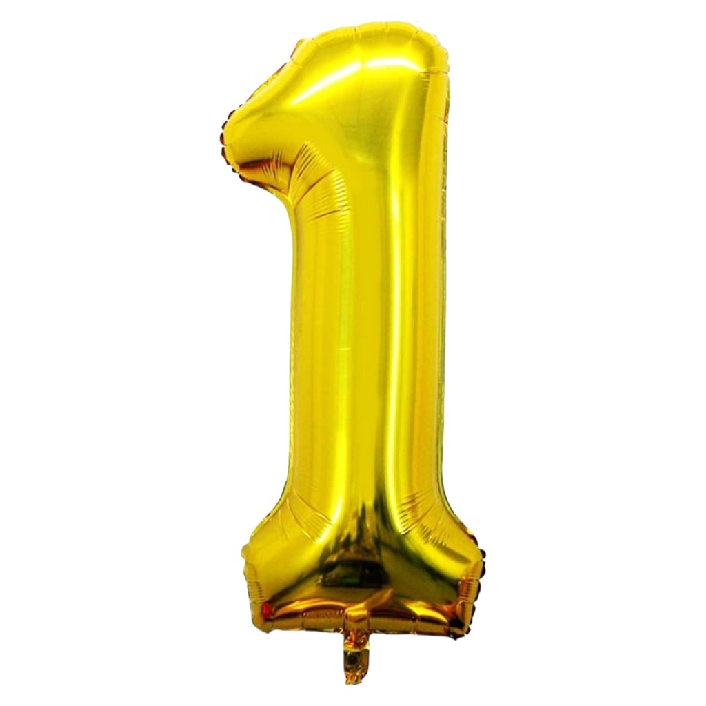 Golden Foil Balloon Number 1