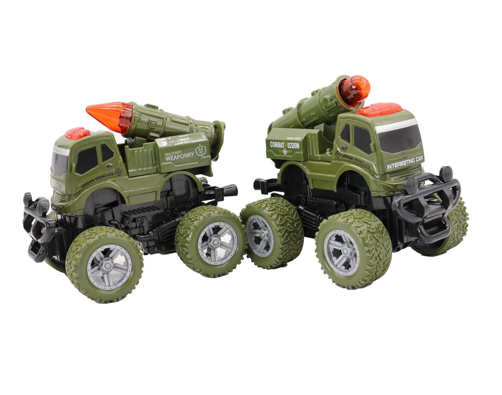 Push & Pull Toy Army Bumper Mini Collision Stunt Trucks