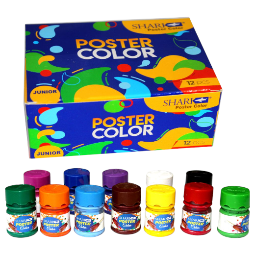 Regular Poster Colour 12 Pcs - No. PC-1202 - Shark