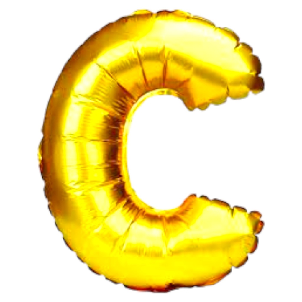 Alphabet Golden Foil Balloon C