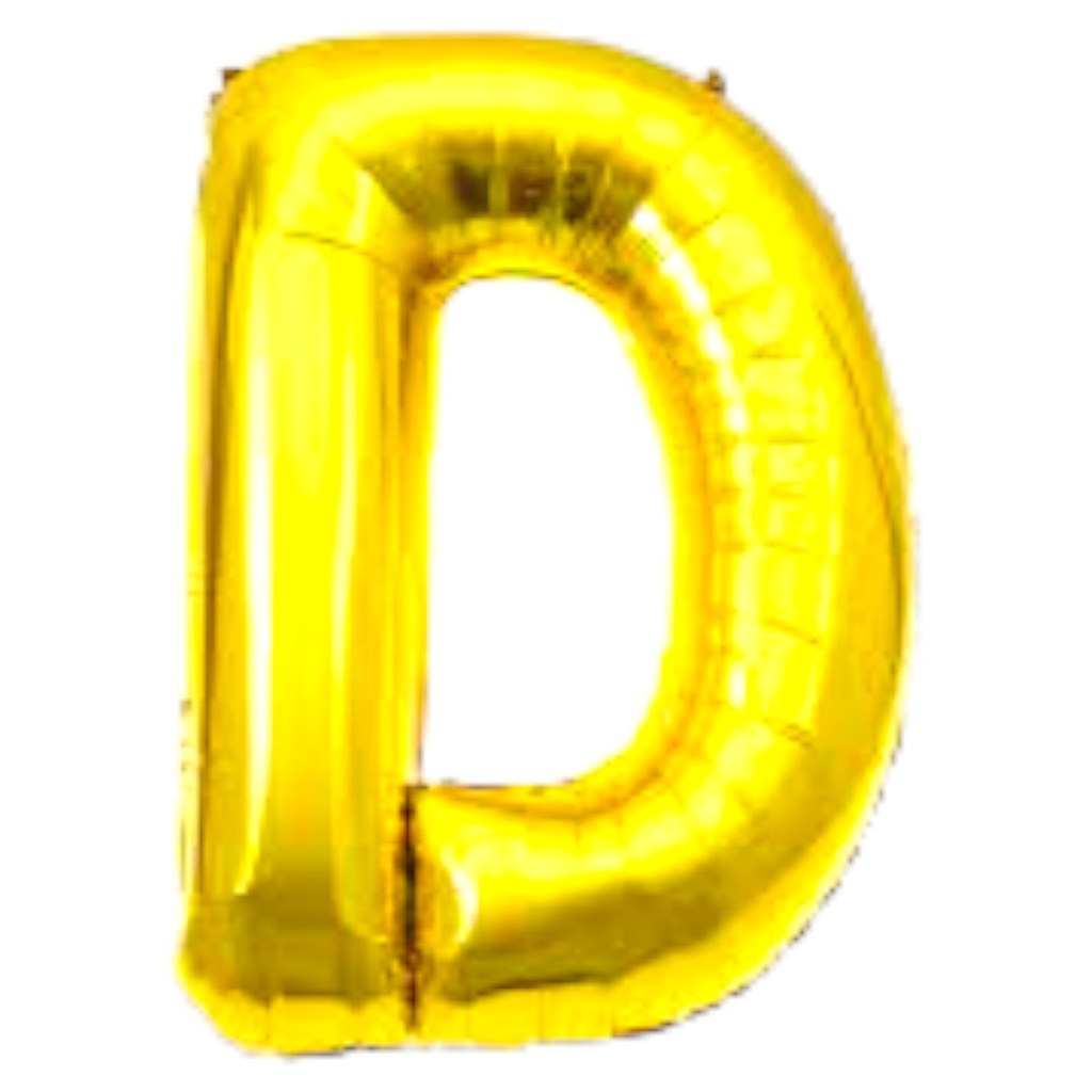 Alphabet Golden Foil Balloon D