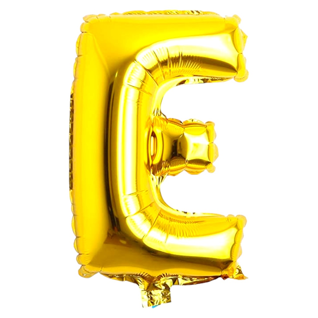 Alphabet Golden Foil Balloon E