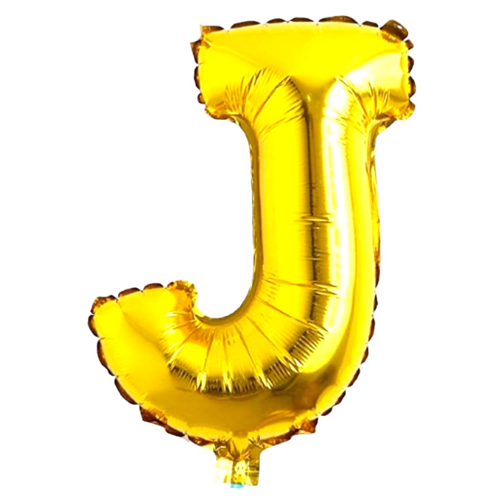 Alphabet Golden Foil Balloon J