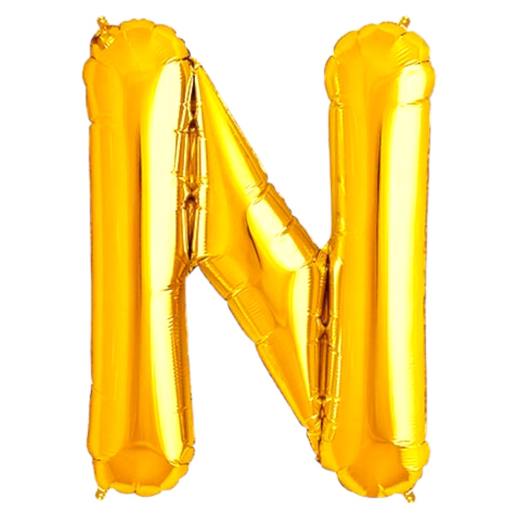 Alphabet Golden Foil Balloon N