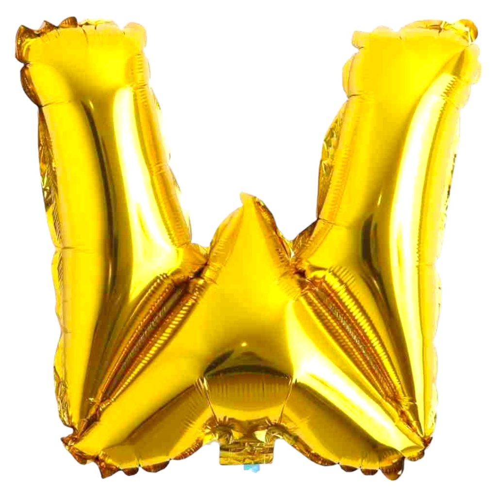 Alphabet Golden Foil Balloon W