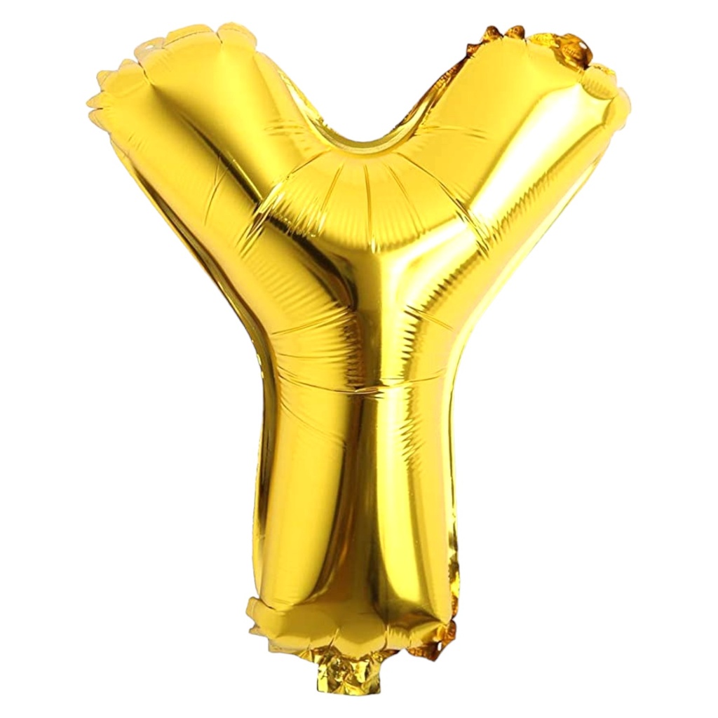 Alphabet Golden Foil Balloon Y