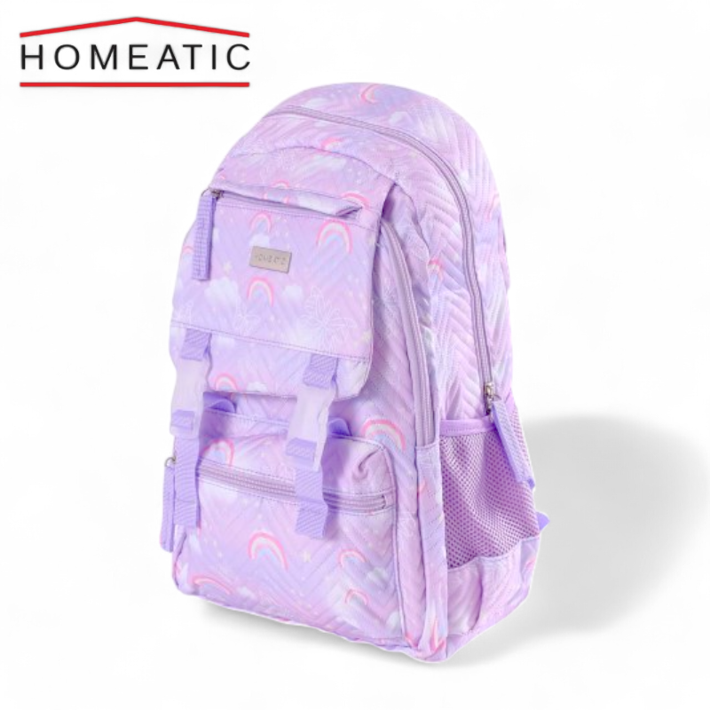 Homeatic Rainbow Design School Bag - 5011 - Purple