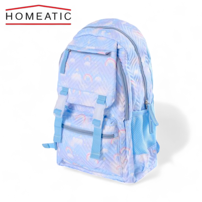 Homeatic Rainbow Design School Bag - 5011 - Blue