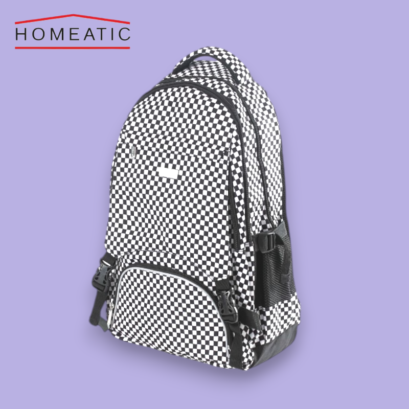 Homeatic Printed Design School Bag - Grey - 5004