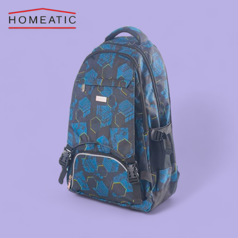 Homeatic Hexagon Design School Bag - Blue - 5004