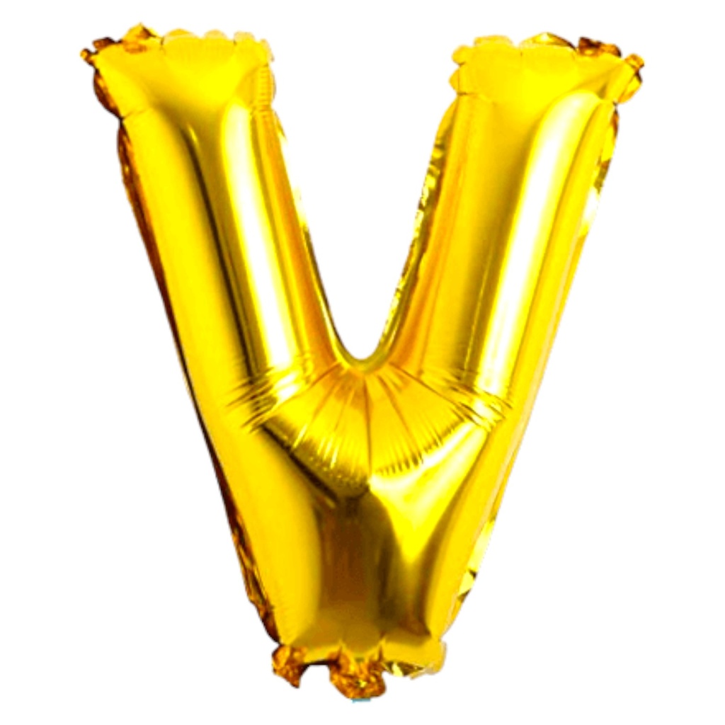 Alphabet Golden Foil Balloon V