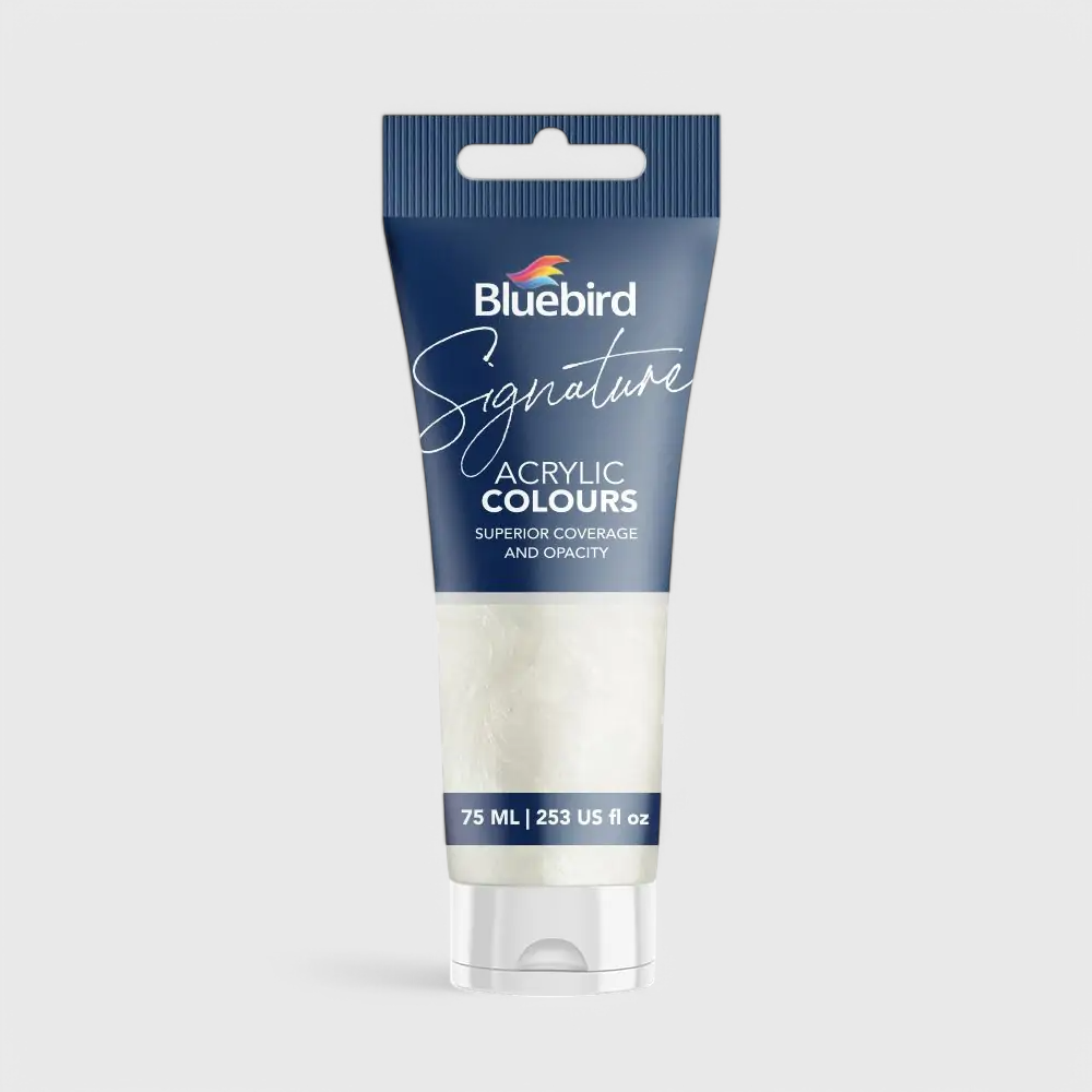 Signature Acrylic Paint - 75ml - White - Bluebird arts
