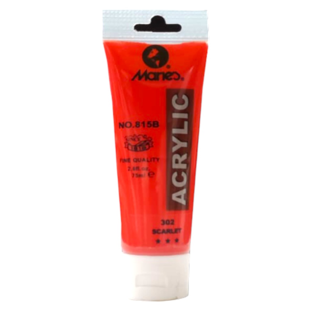 [6931818037145] Maries Acrylic Paint - 75ml - No. 302 - Red