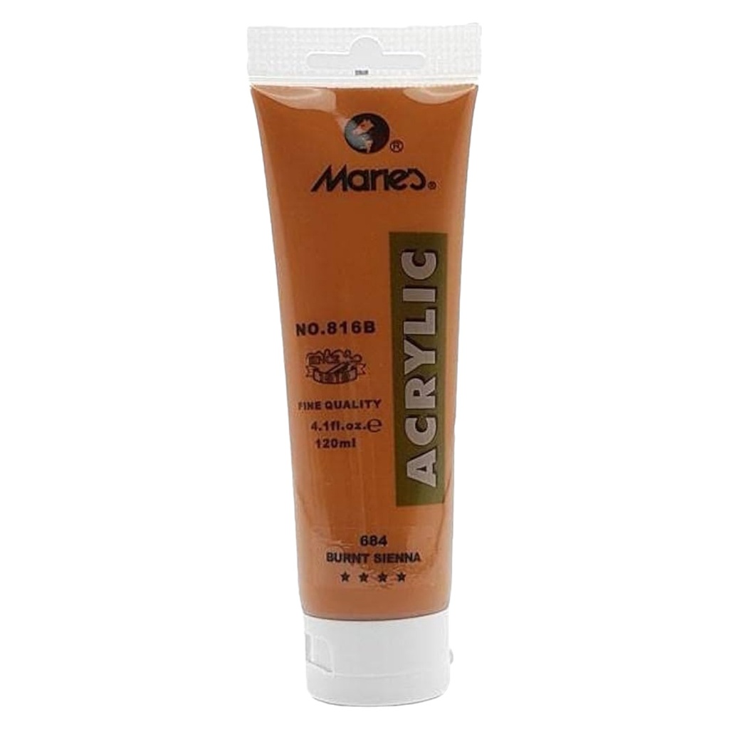 Maries Acrylic Paint - 75ml - No. 684 - Burnt Sienna