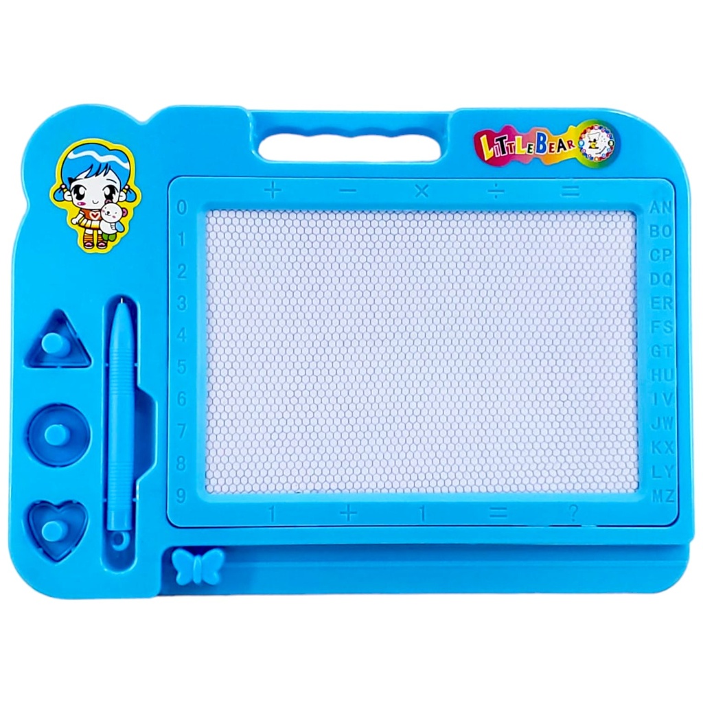 Writing And Drawing Board And Pen Magic Slate for Kids Learning - No. 3638 - Assorted Colour